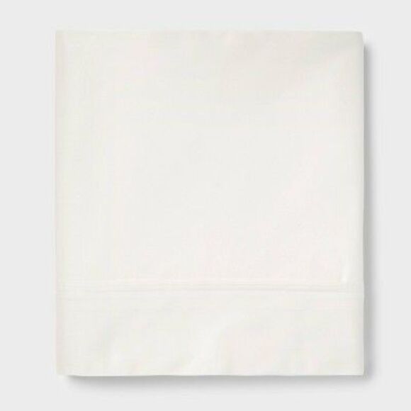 Threshold Other - Open Box - Threshold - King 400 Thread Count Performance Flat Sheet Sour  Cream